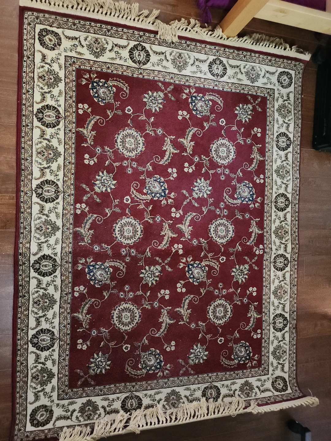 Traditional Persian-style floral area rug