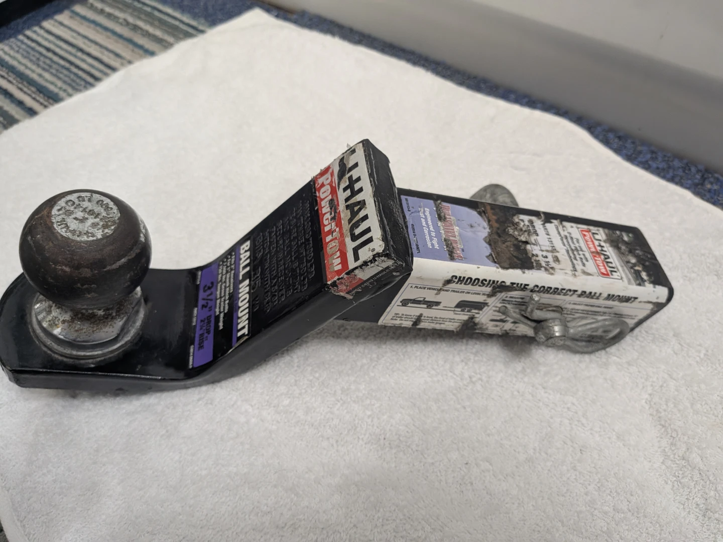 U-Haul Trailer Hitch Ball Mount (2" Receiver, 3.5" Drop)