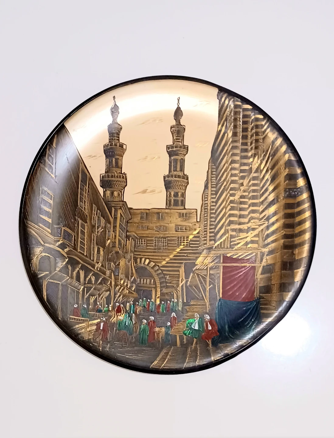 Middle Eastern Handcrafted Copper Wall Plate - photo 4