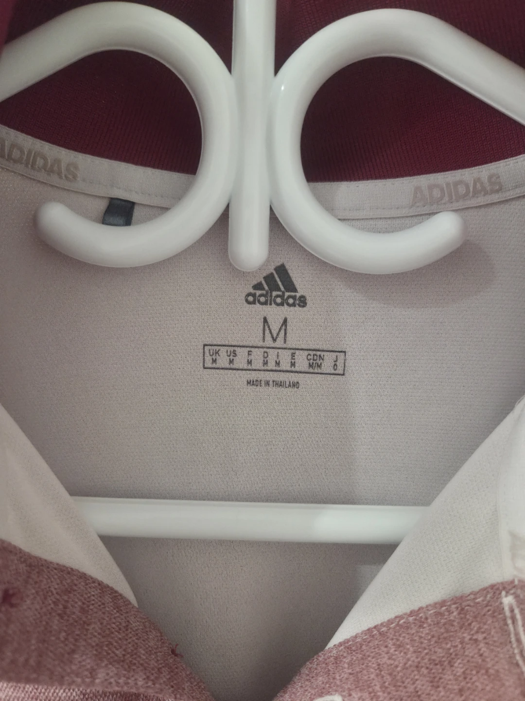 Adidas Maroon Polo Golf Shirt (Size M) - photo 3