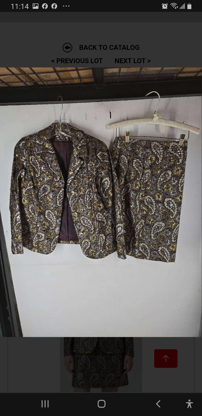 Metallic Paisley Skirt Suit - photo 4