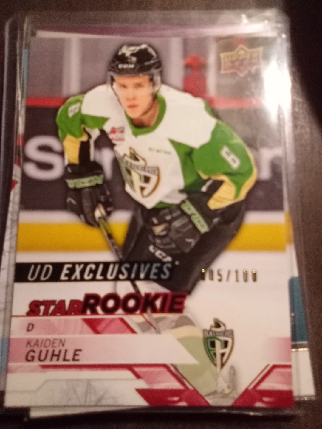 2018-19 Upper Deck CHL Kaiden Guhle Star Rookie Exclusives