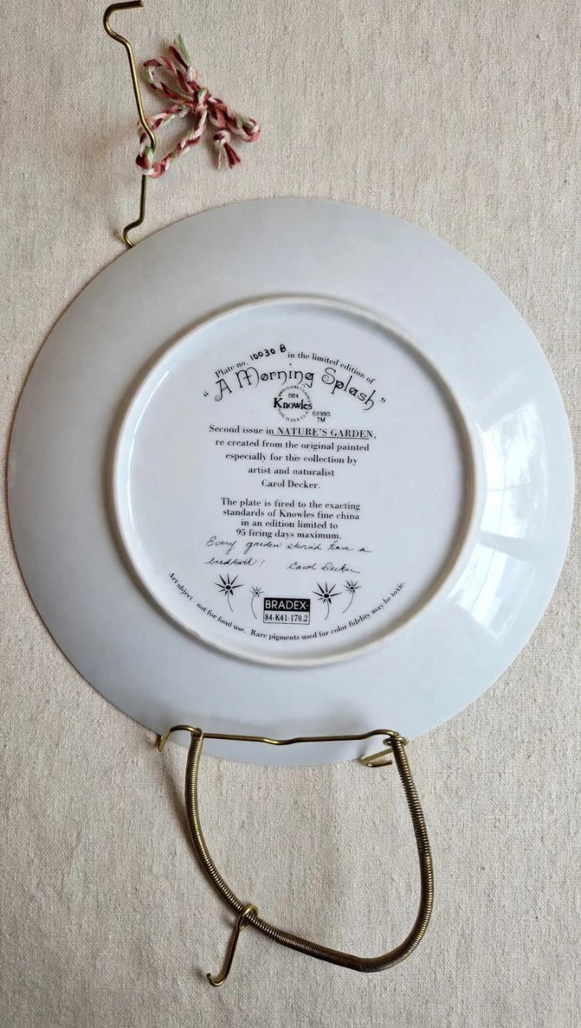Knowles A Morning Splash Collector Plate - photo 4