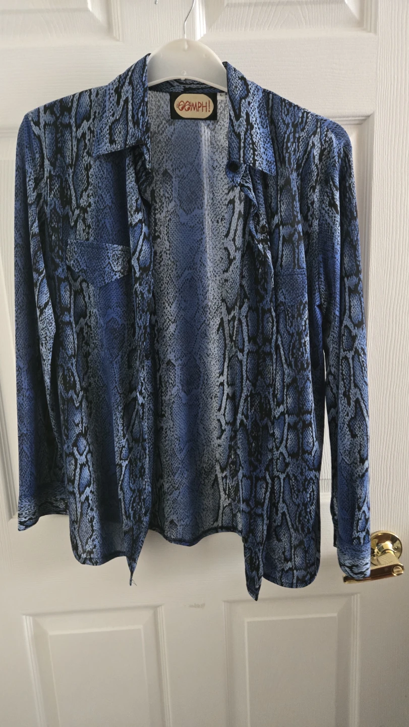 Oomph! Blue Snake Print Shirt