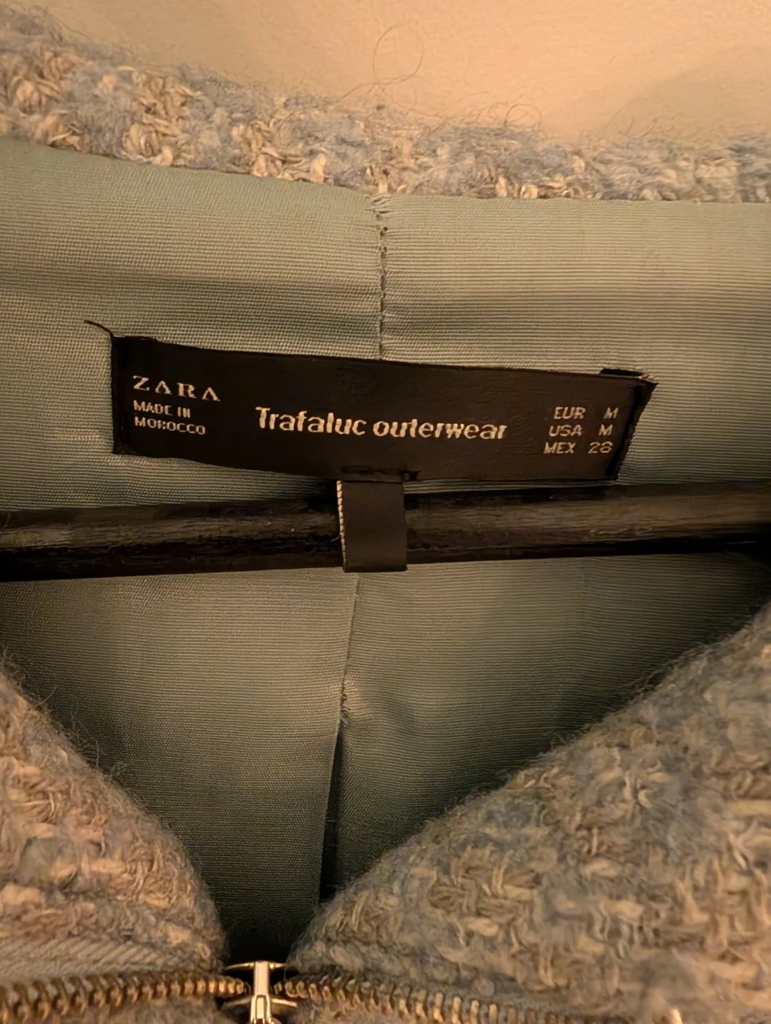 Zara Trafaluc Hooded Jacket Blue Size M - photo 2