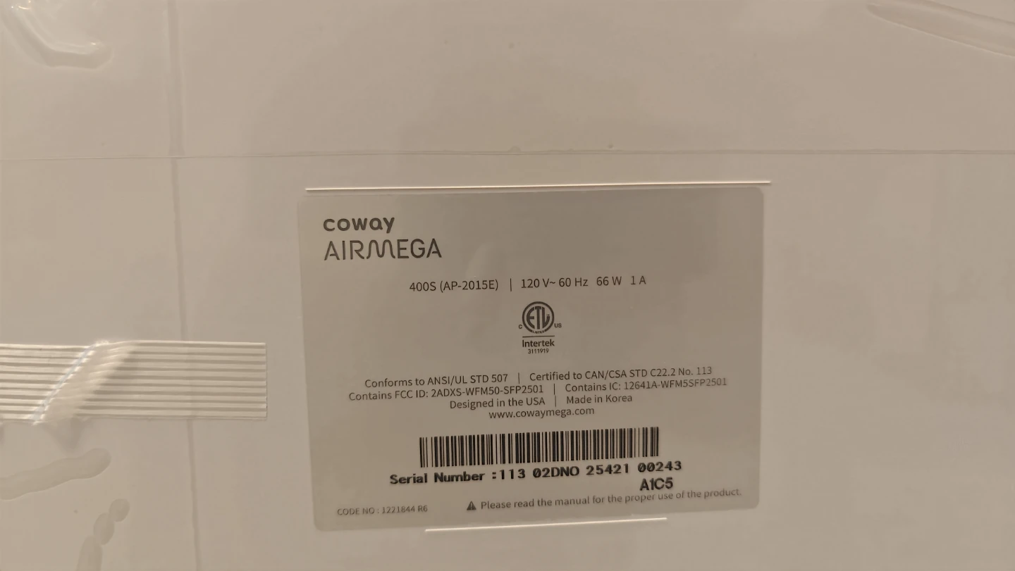 Coway Airmega 400S Air Purifier - photo 3