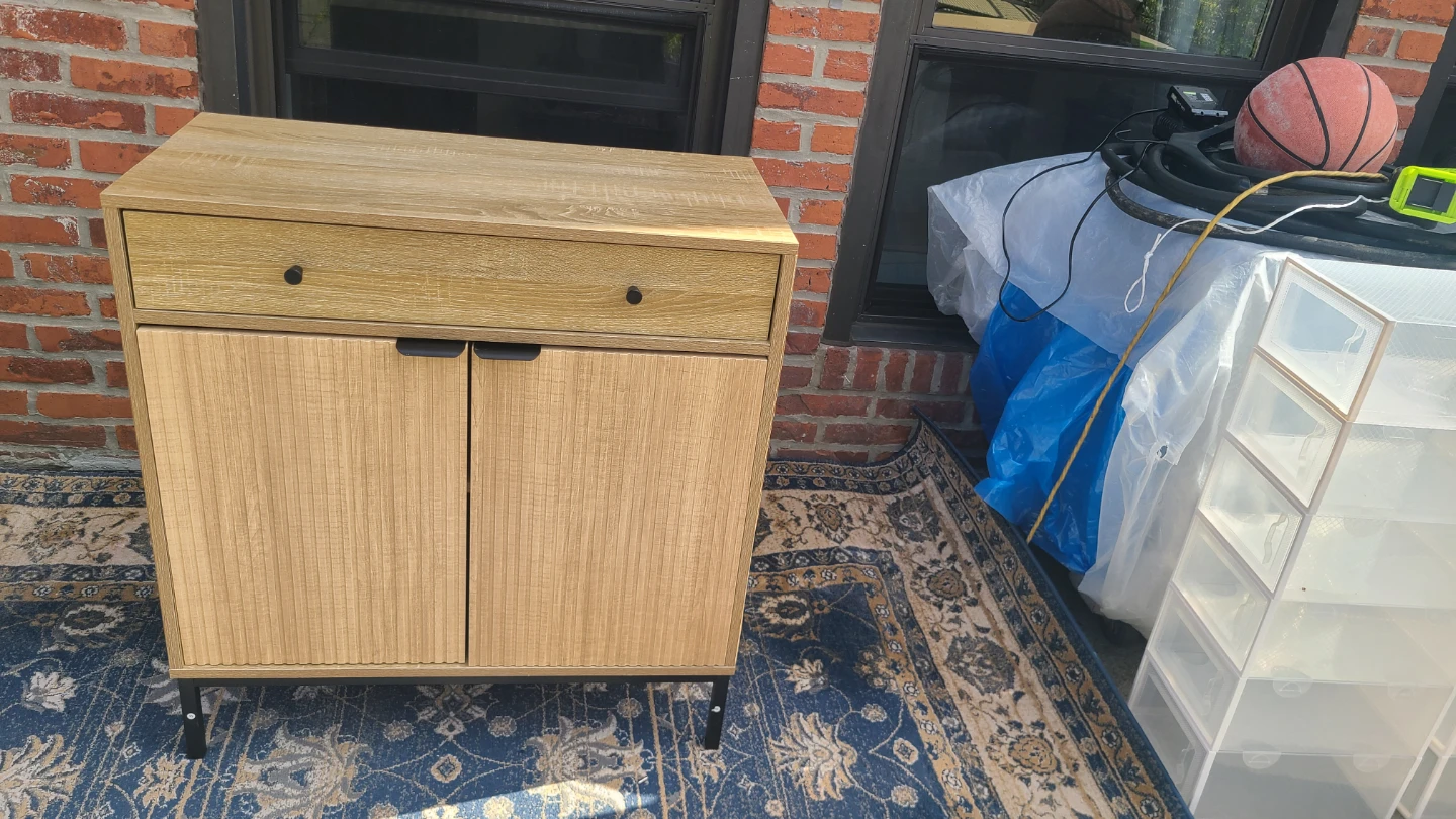 Modern Light Wood Storage Cabinet