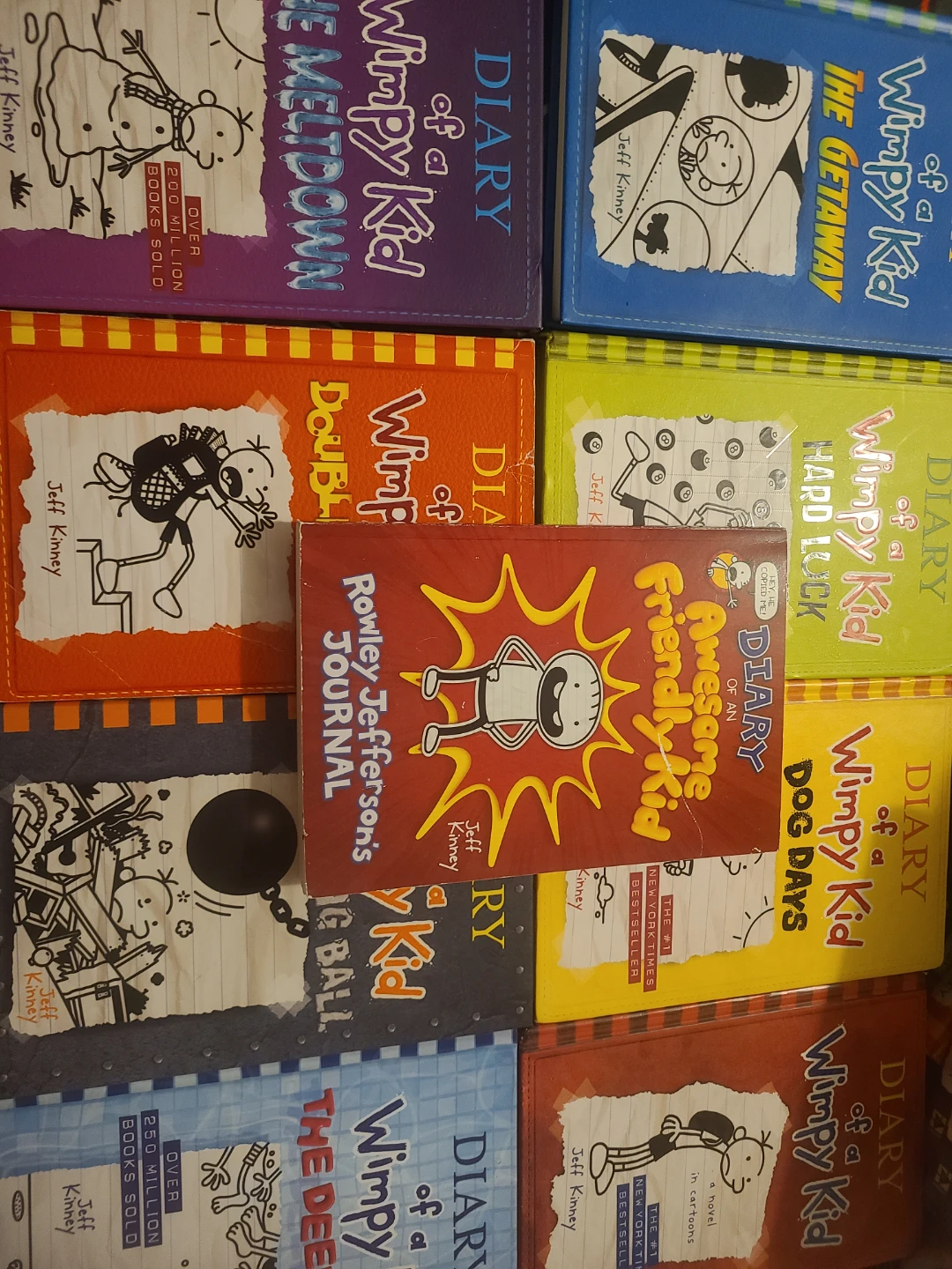 Diary of a Wimpy Kid and Rowley Jefferson books