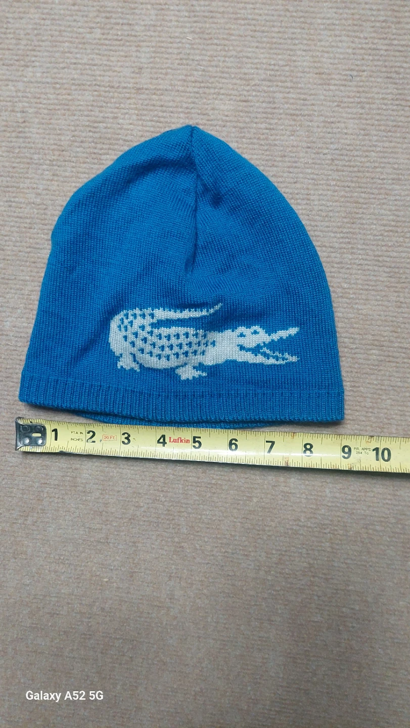 Lacoste Reversible Beanie Hat blue/grey - photo 2