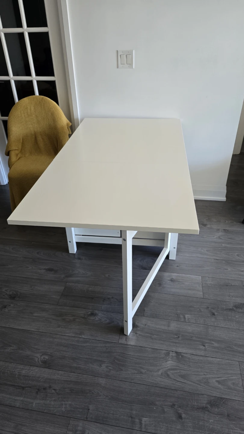 White IKEA Norden Gateleg Table - photo 3