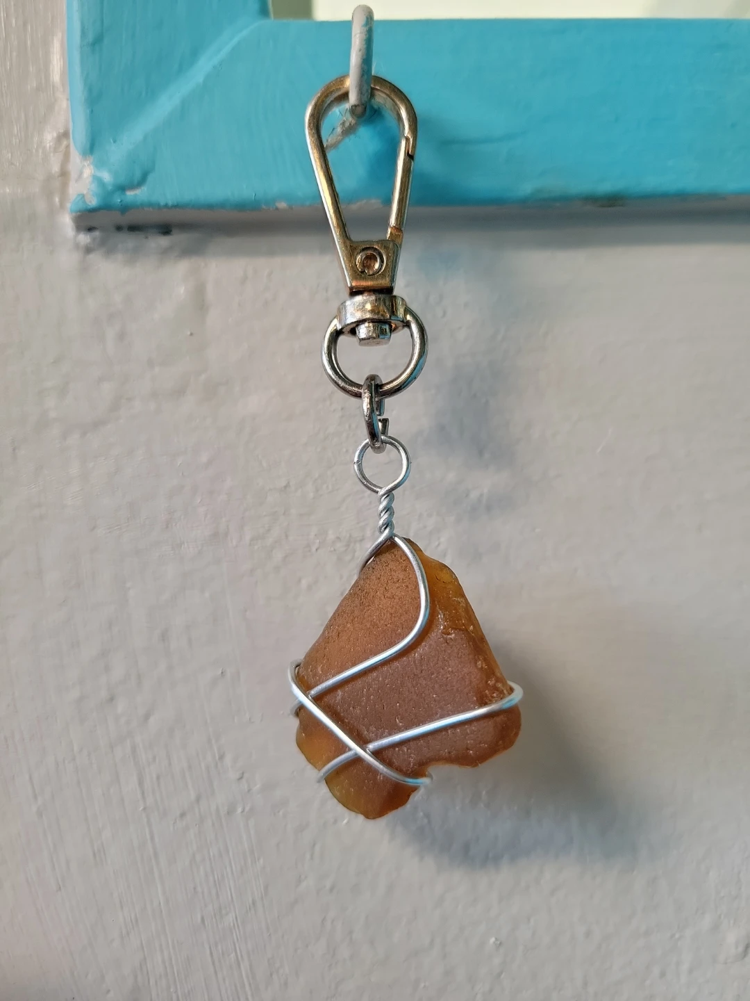 Vancouver seaglass pendant (amber)