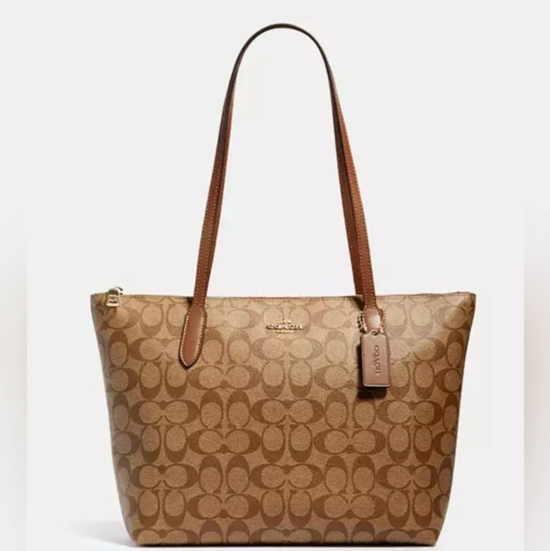 Coach Signature Zip Tote Bag