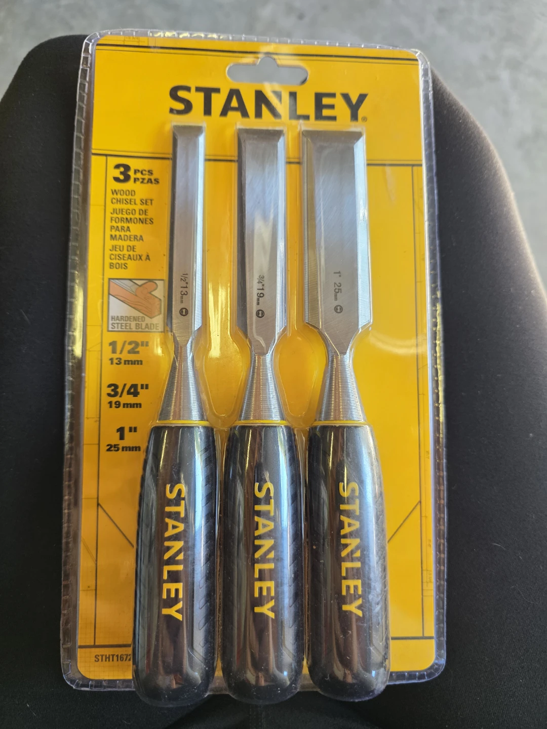 Stanley 3-Piece Wood Chisel Set
