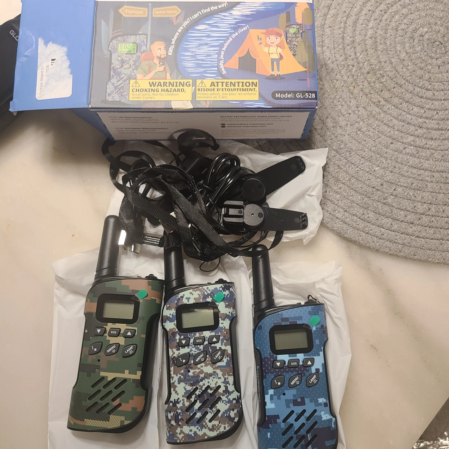 Inspireyes Kids Walkie Talkies - Set of 3