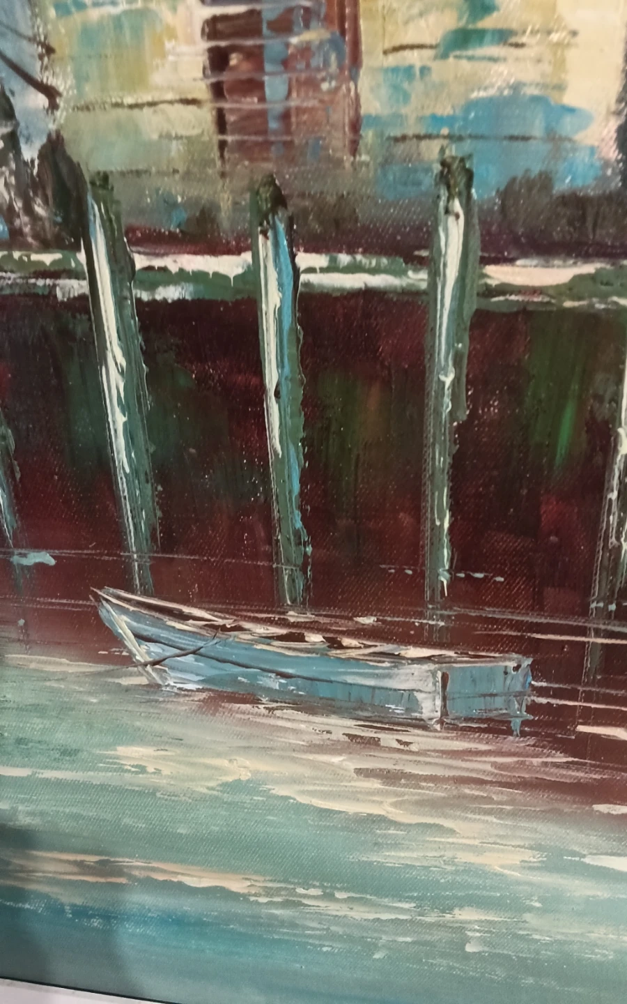 MCM Seascape Oil Painting Signed Sanul - photo 5