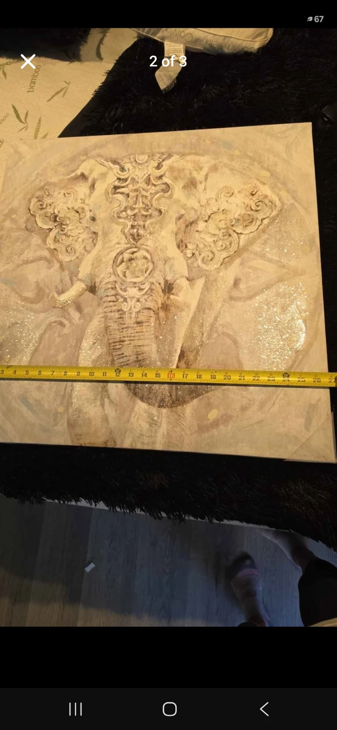 Decorative Elephant Canvas Wall Art - photo 2