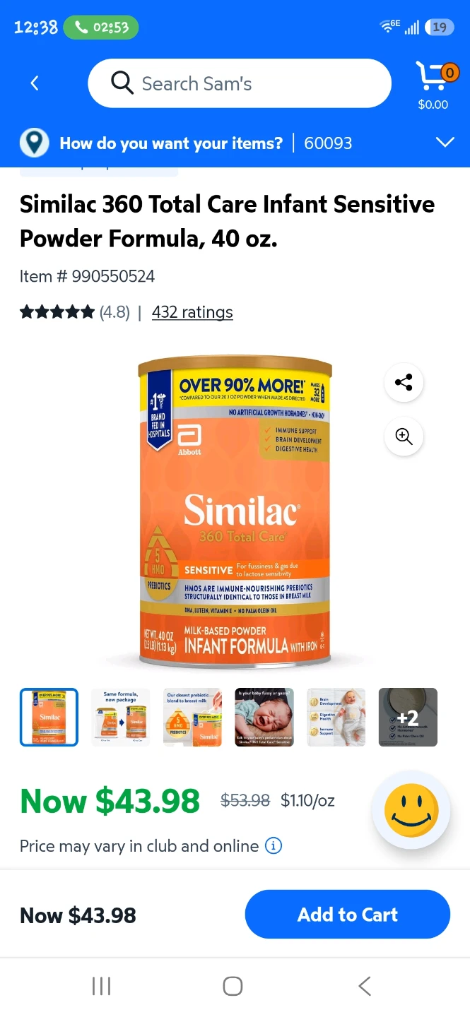 Similac 360 Total Care Infant Sensitive Powder Formula, 40 oz - photo 2