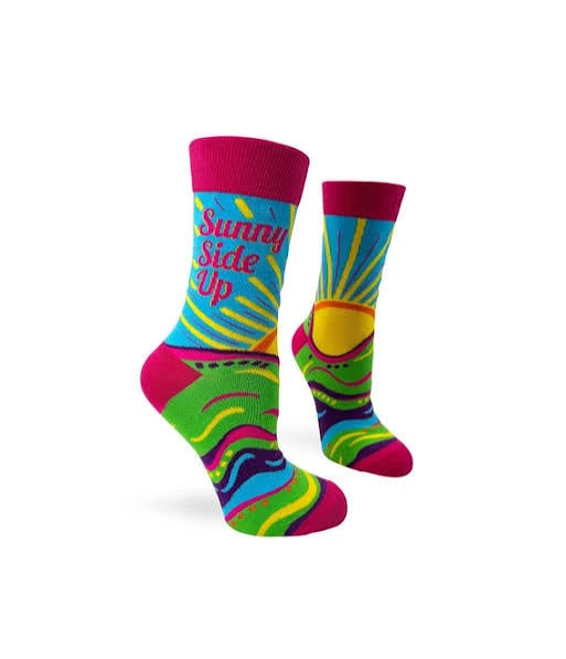 Sunny Side Up Graphic Crew Socks
