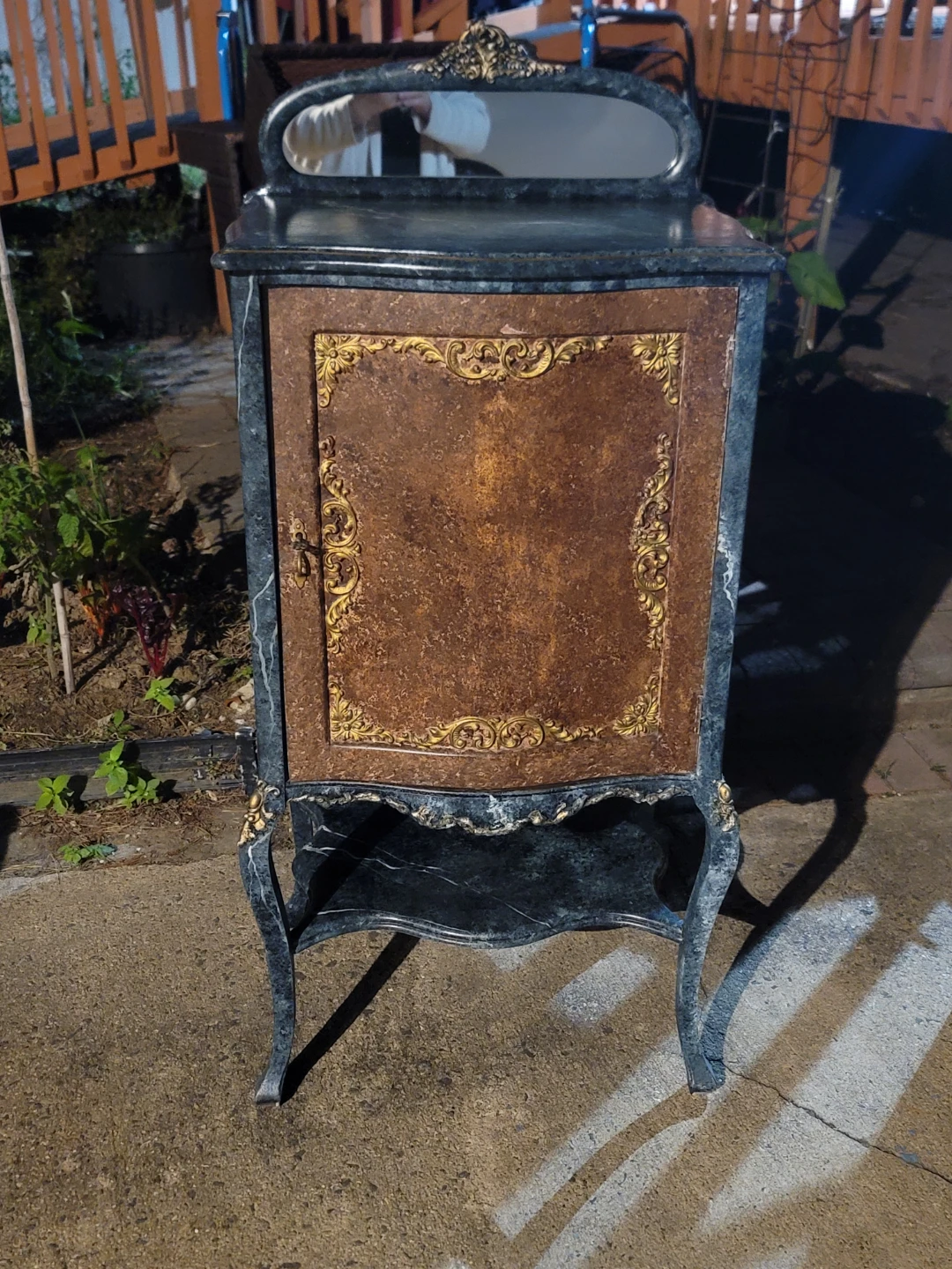 Vintage French Style Pedestal Cabinet