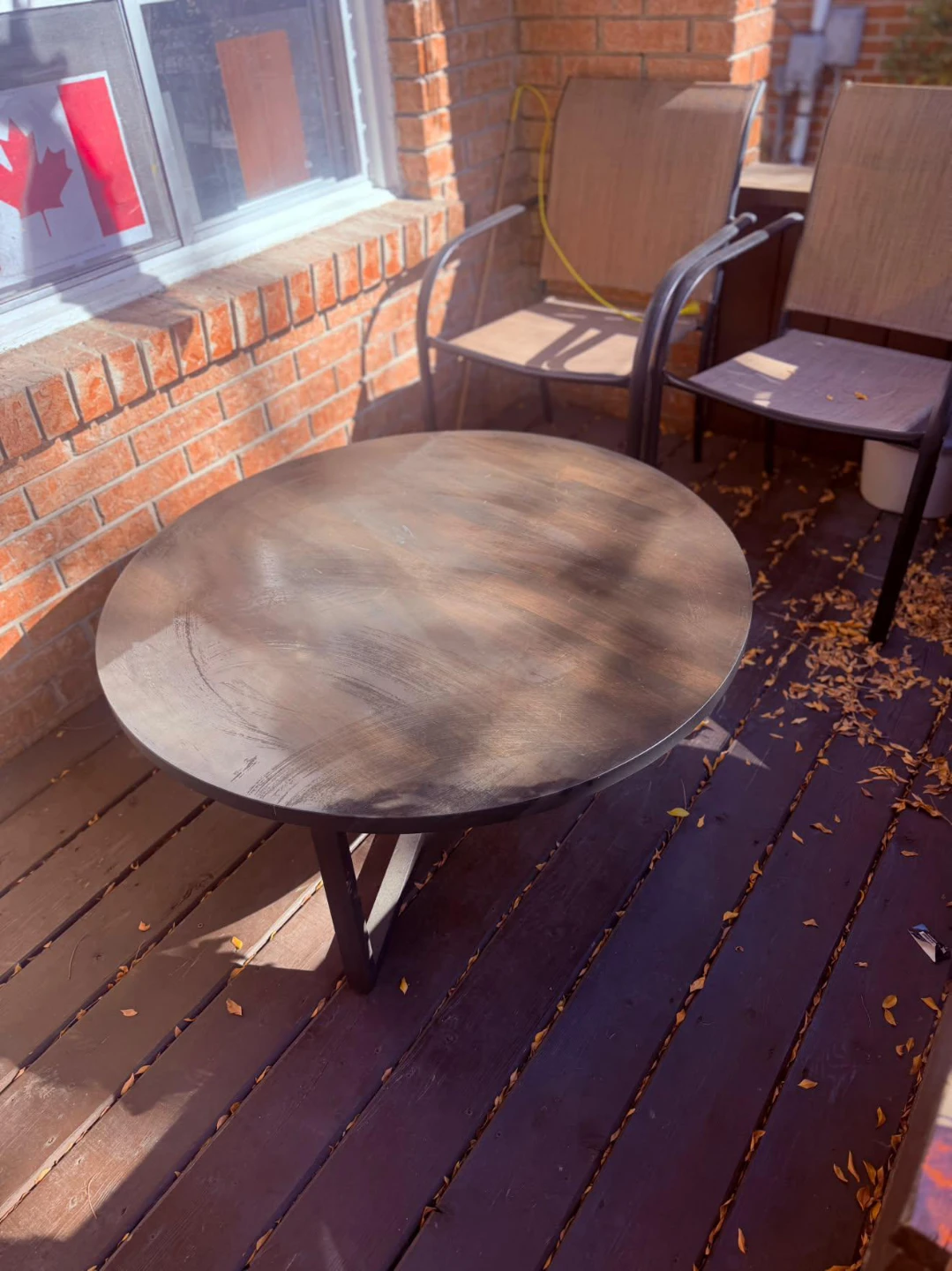 Round Wood Coffee Table - photo 3