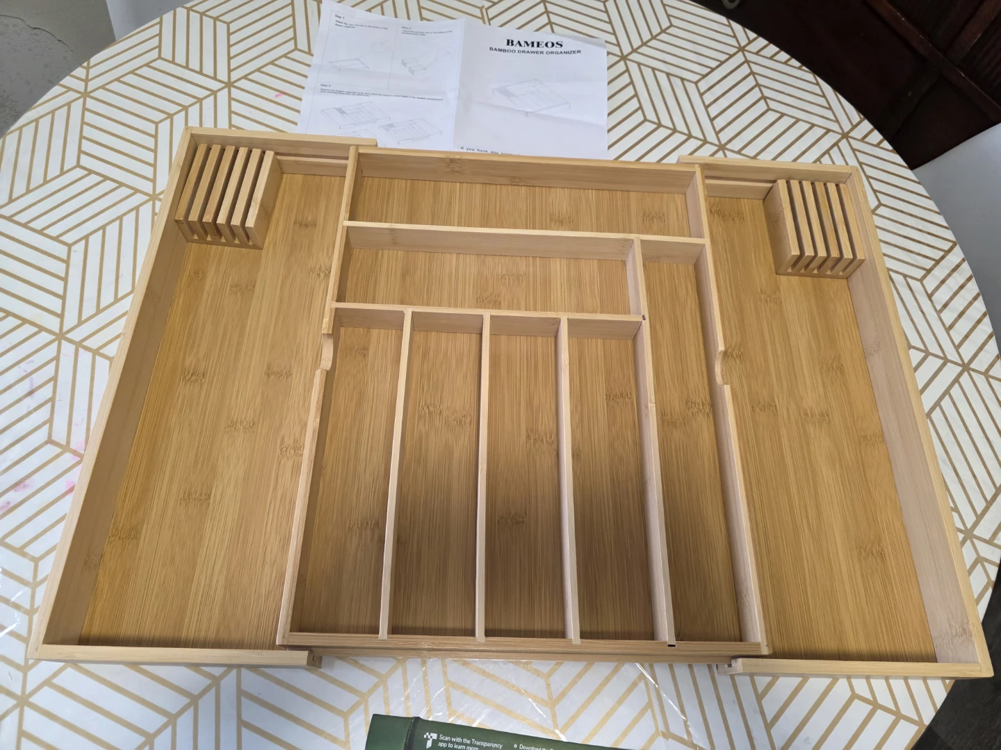 BAMEOS Bamboo Drawer Organizer - photo 5