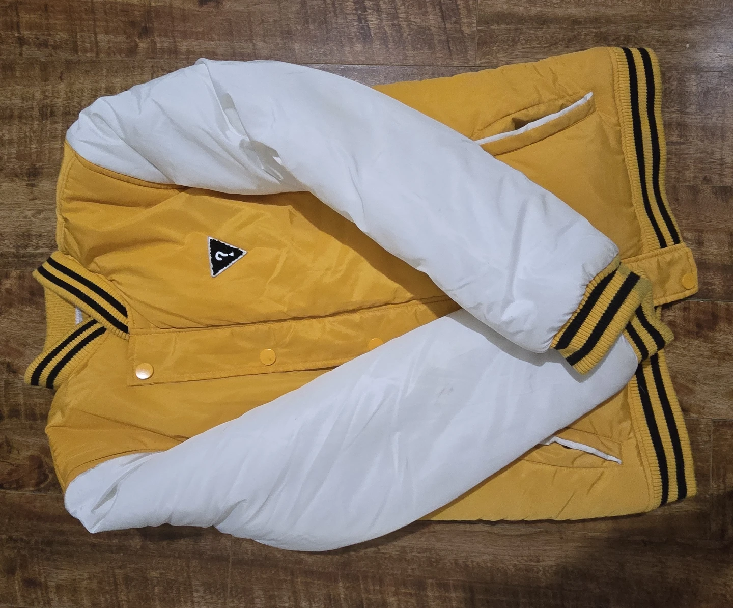 GUESS Varsity Jacket - Yellow and White