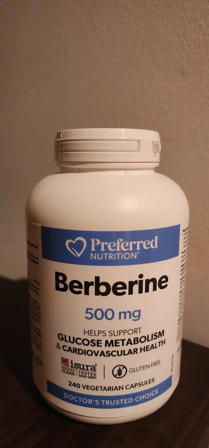 Preferred Nutrition Berberine 500 mg 240 Capsules