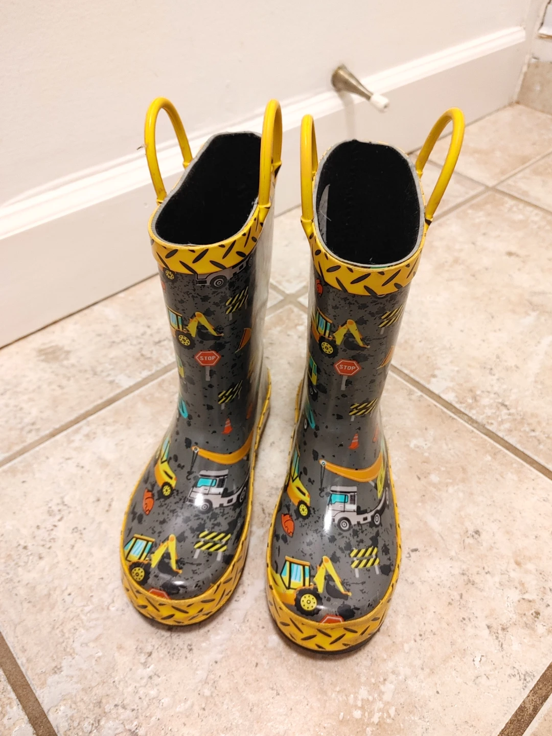 George Kids Construction Rain Boots Size 11 - photo 2