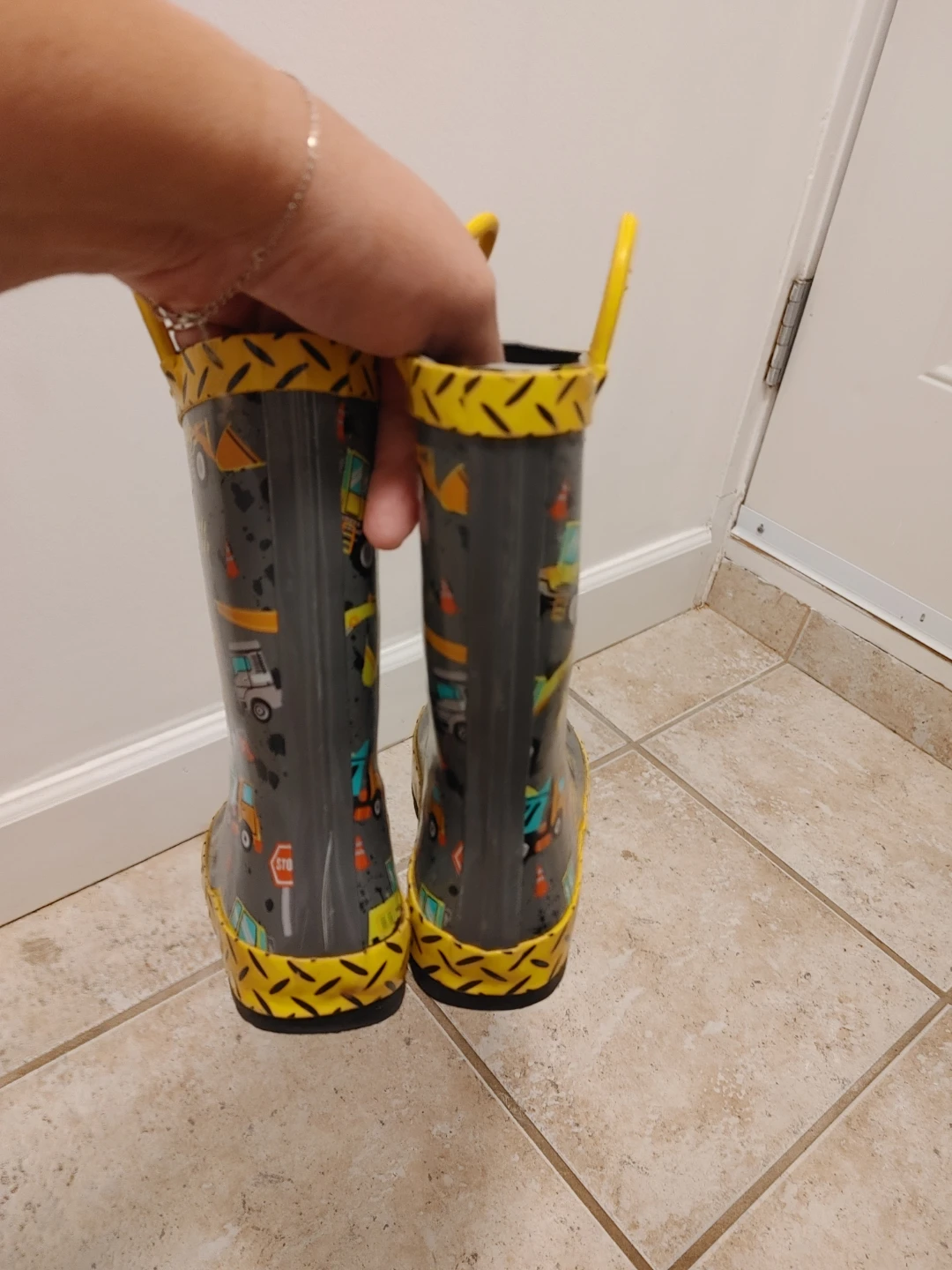 George Kids Construction Rain Boots Size 11 - photo 5