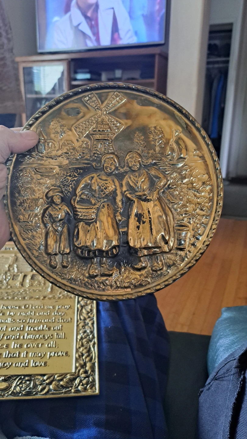 Vintage Brass Wall Decor Set - photo 2