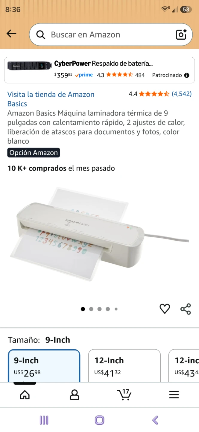 Amazon Basics 9-Inch Thermal Laminator - photo 2