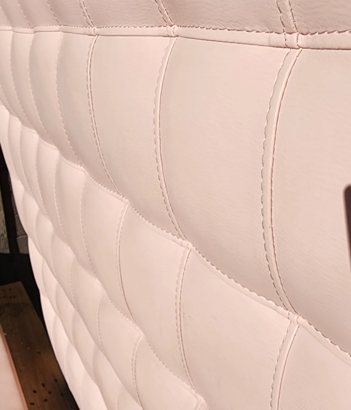 Pink Tufted Faux Leather Bed Frame - photo 5