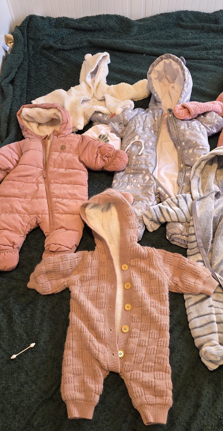 Assorted Baby Snowsuits and Baby Bundle (Newborn to 6–9 Months)