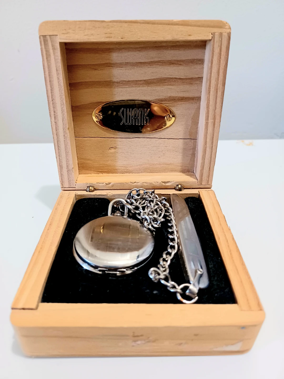 Swank Date Pocket Watch Set