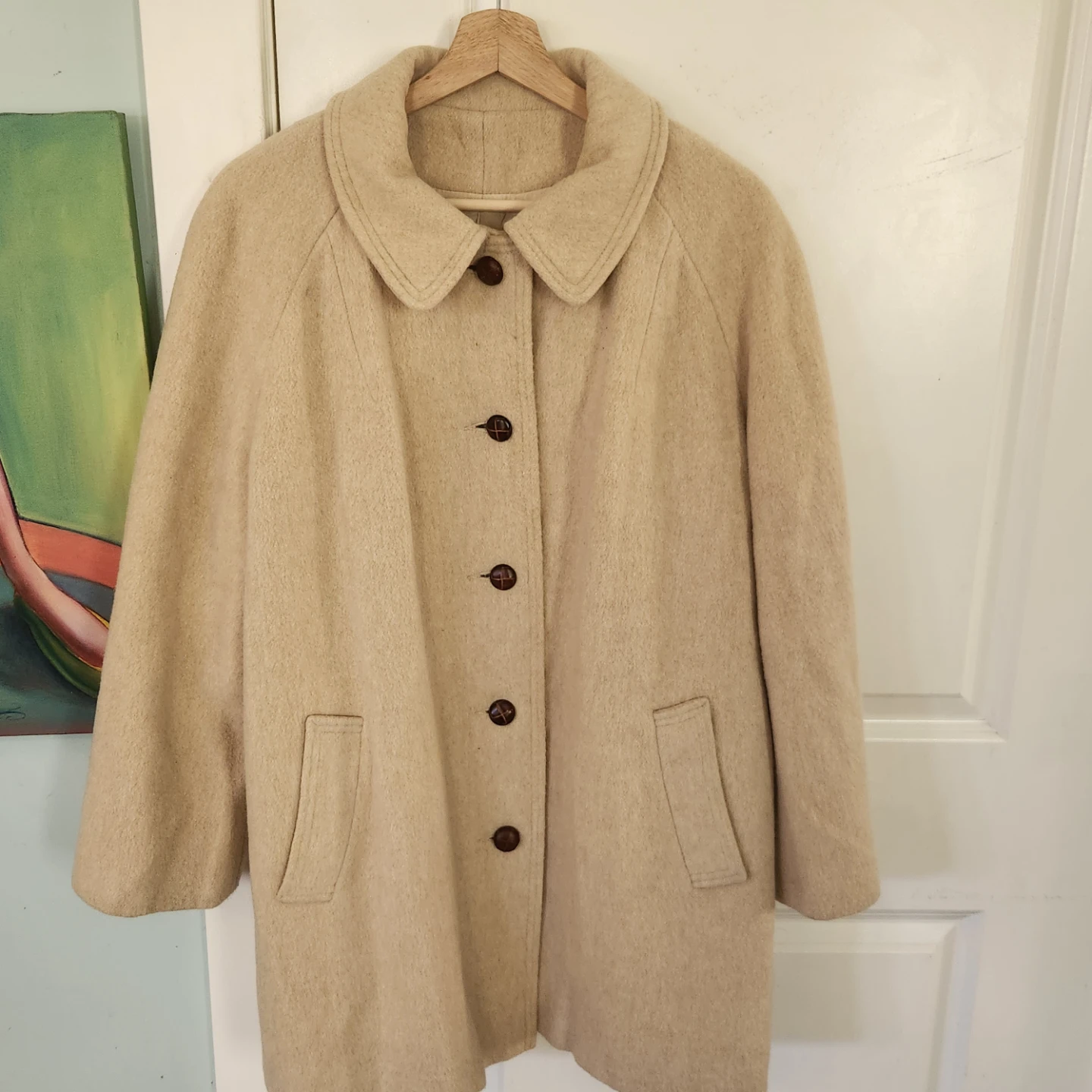 Vintage Beige Wool Coat