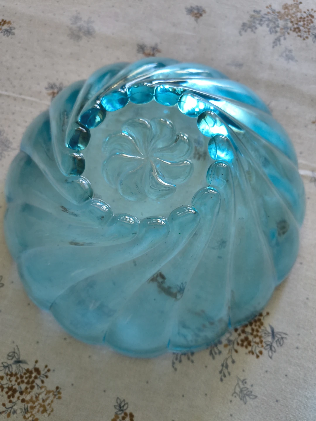 Vintage Turquoise Swirl Glass Bowl Set - photo 5