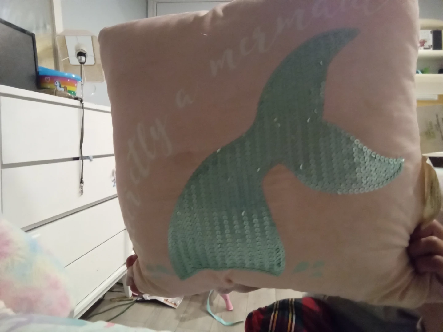Mermaid Tail Sequin Throw Pillow