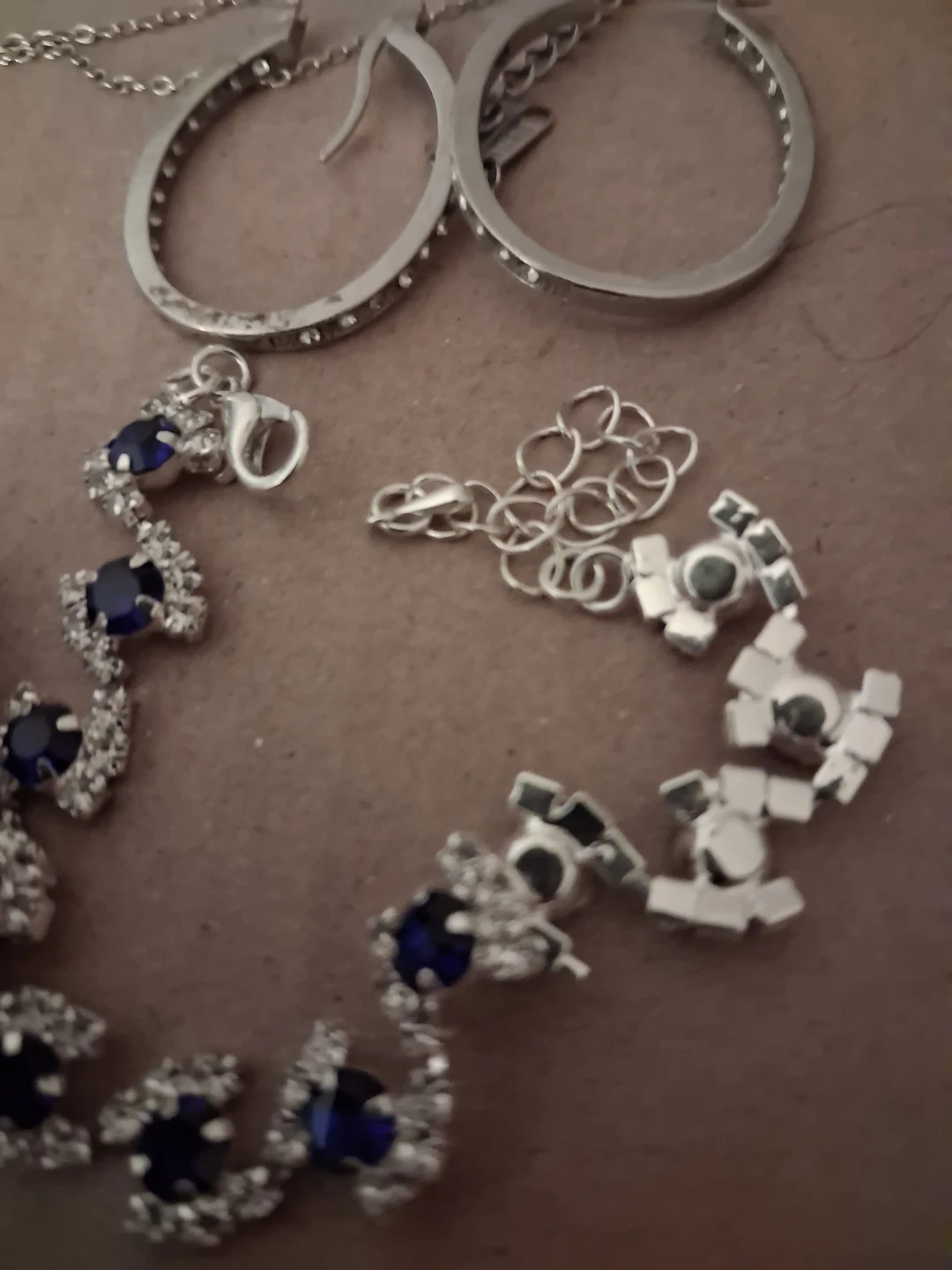 Jewellery set with amethyst necklace and sapphire bracelet - photo 3