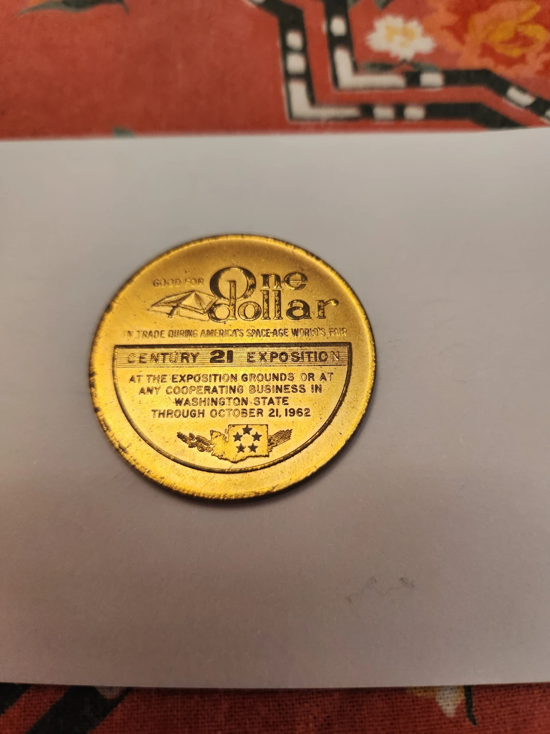 1962 Seattle World's Fair Century 21 Exposition Token - photo 2