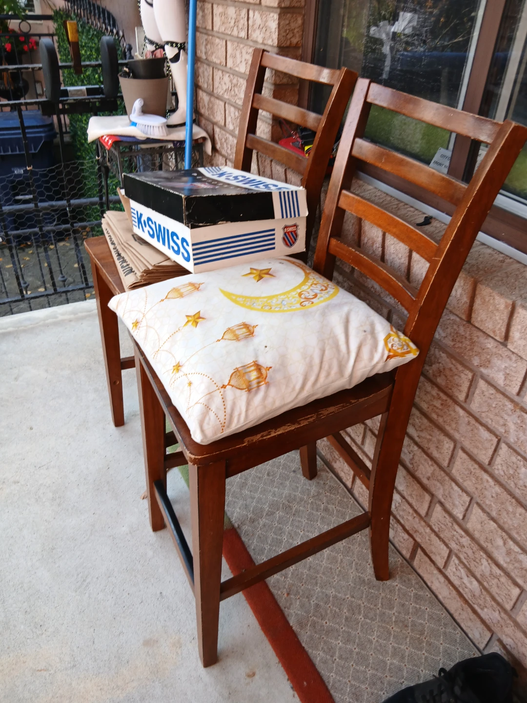 Two Wooden Bar Stools