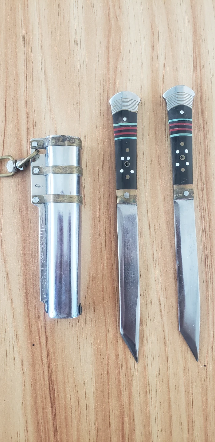 Tibetan handmade twin knife - photo 3