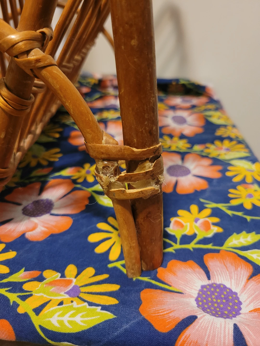 Vintage Rattan Magazine Holder - photo 3