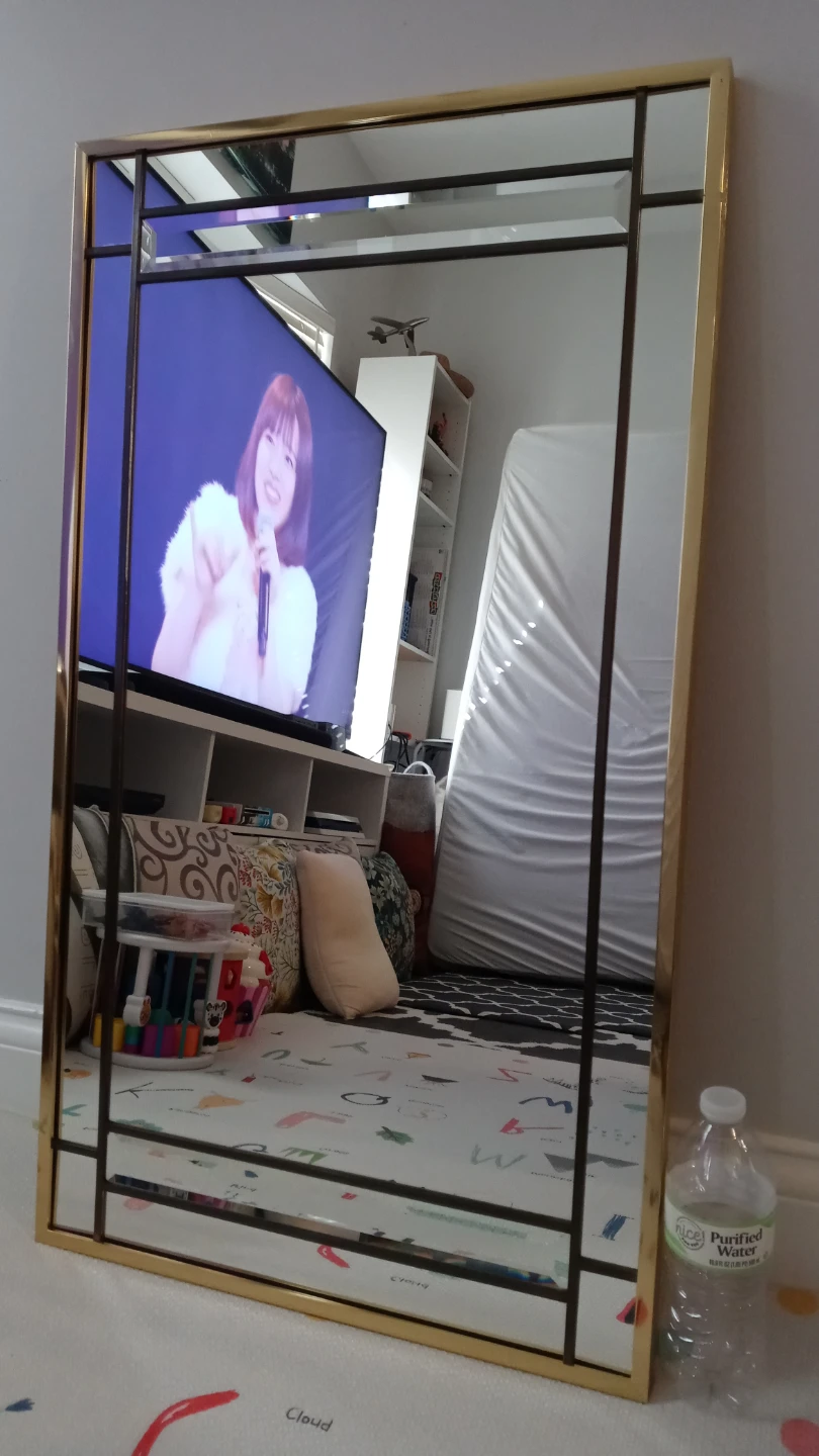 Gold Framed Rectangular Wall Mirror - photo 5