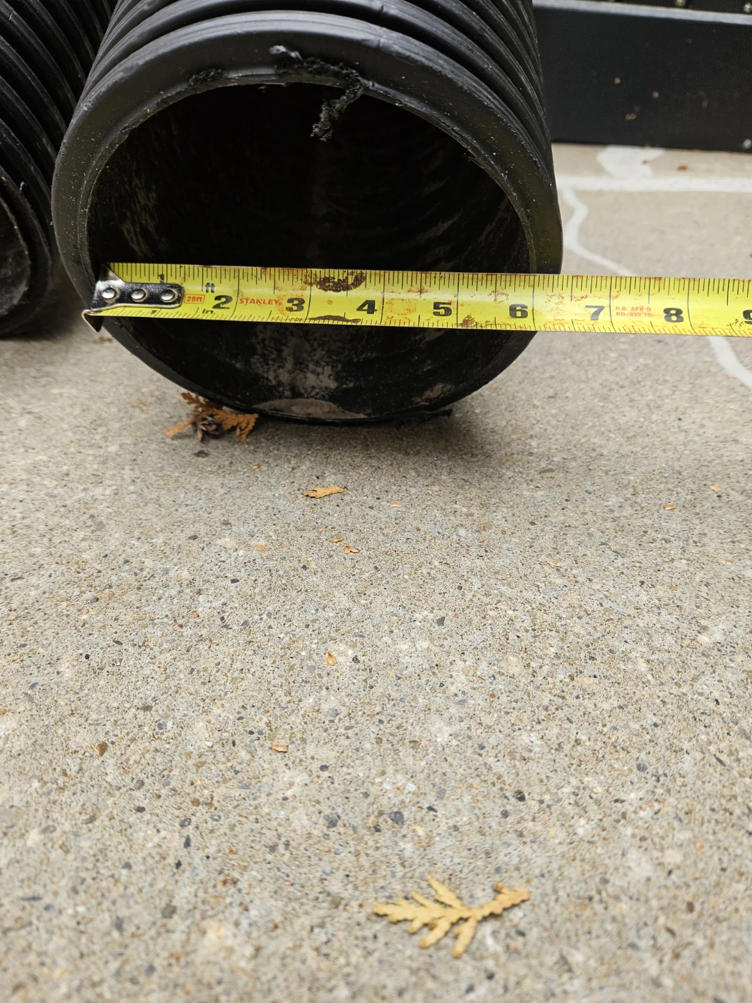 french drain 6" pipe and pressure treated 6x6s - photo 4