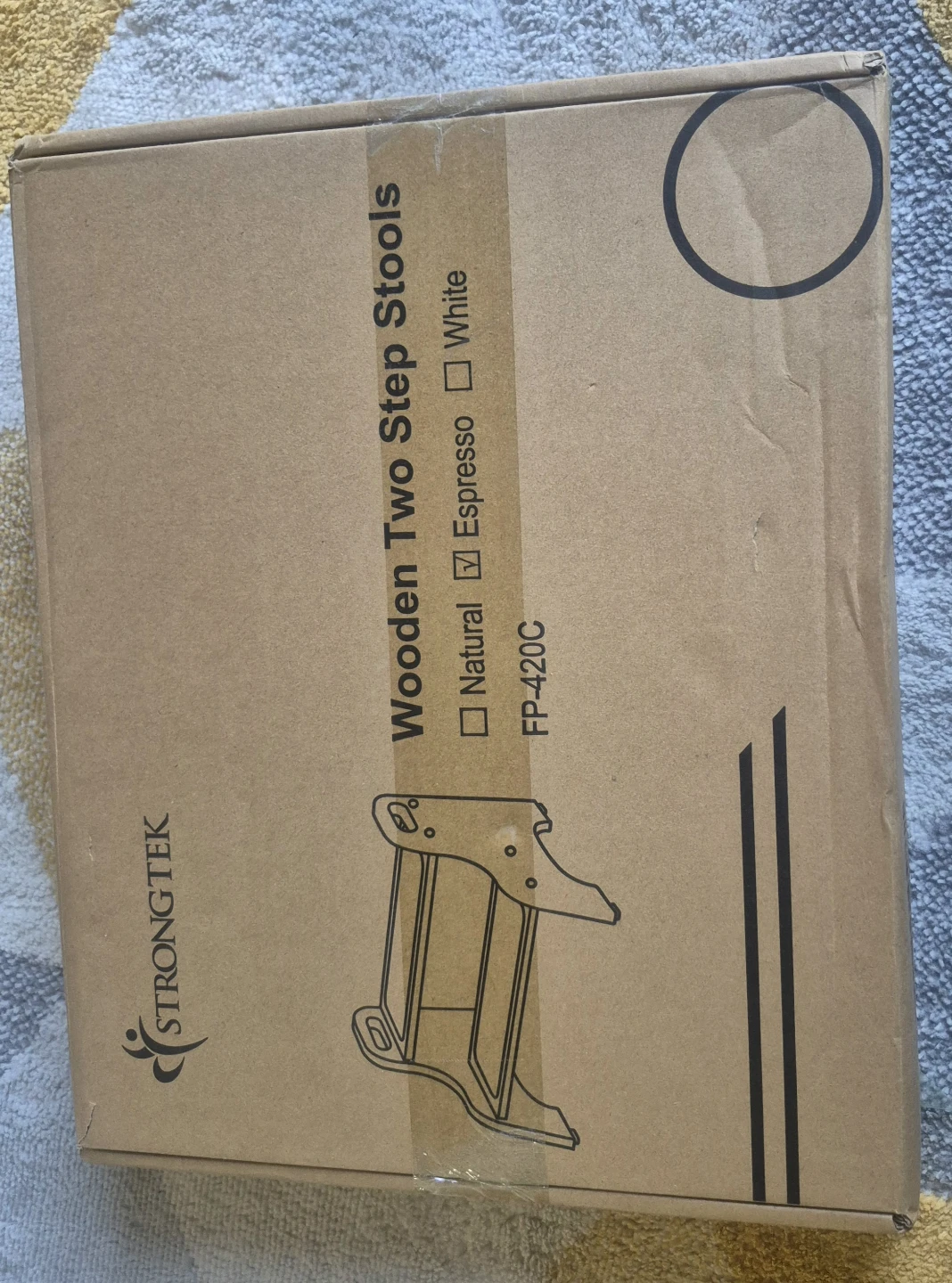 StrongTek Wooden 2 Step Stool - Espresso - photo 4