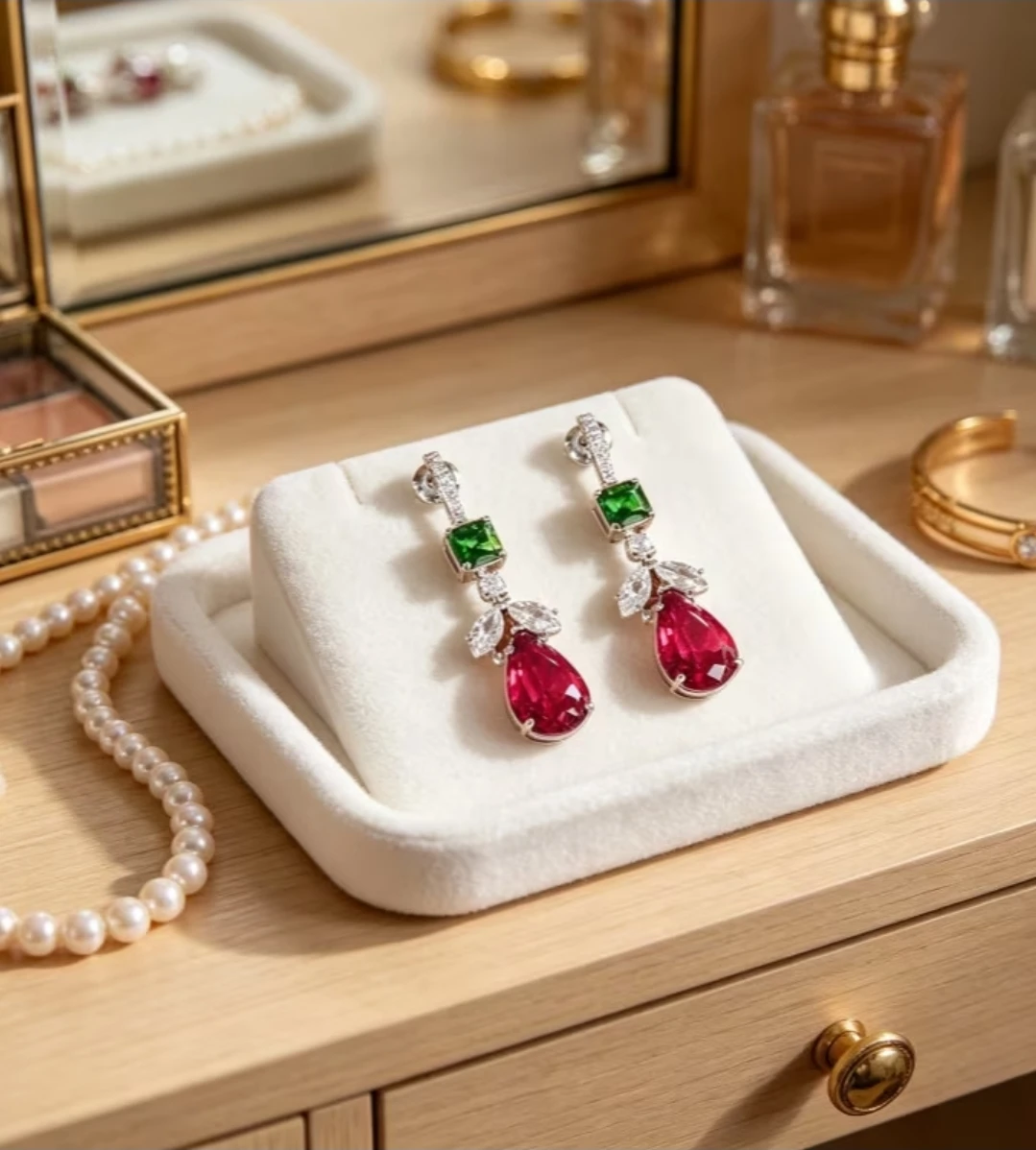 Elegant Gemstone Drop Earrings - photo 2
