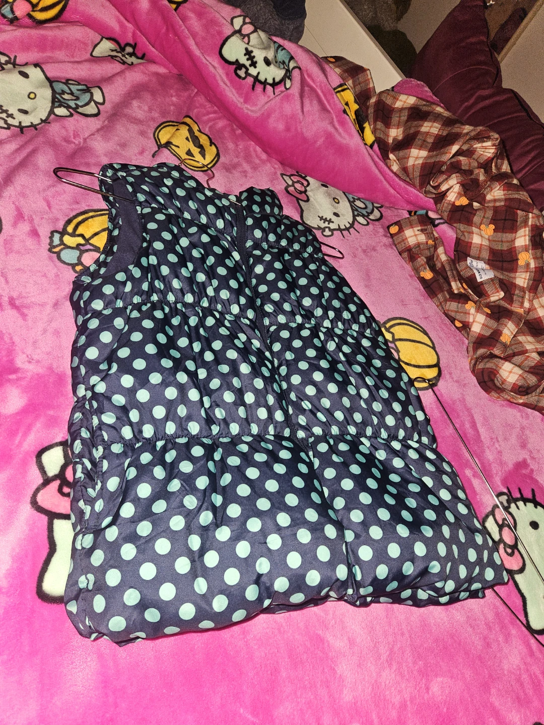Old Navy Polka Dot Puffer Vest
