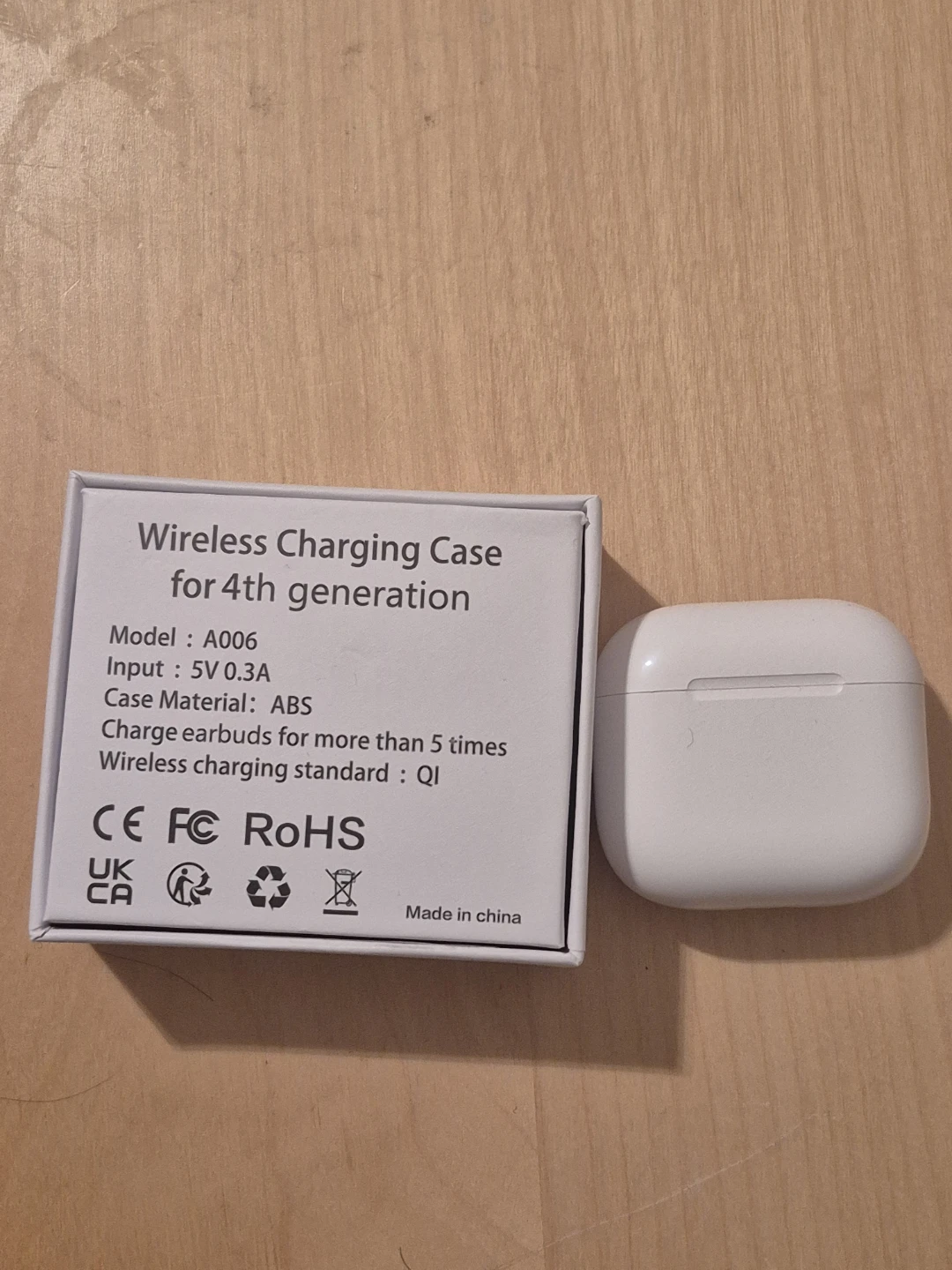 BNIB)Wireless Charging Case for 4th Generation Earbuds