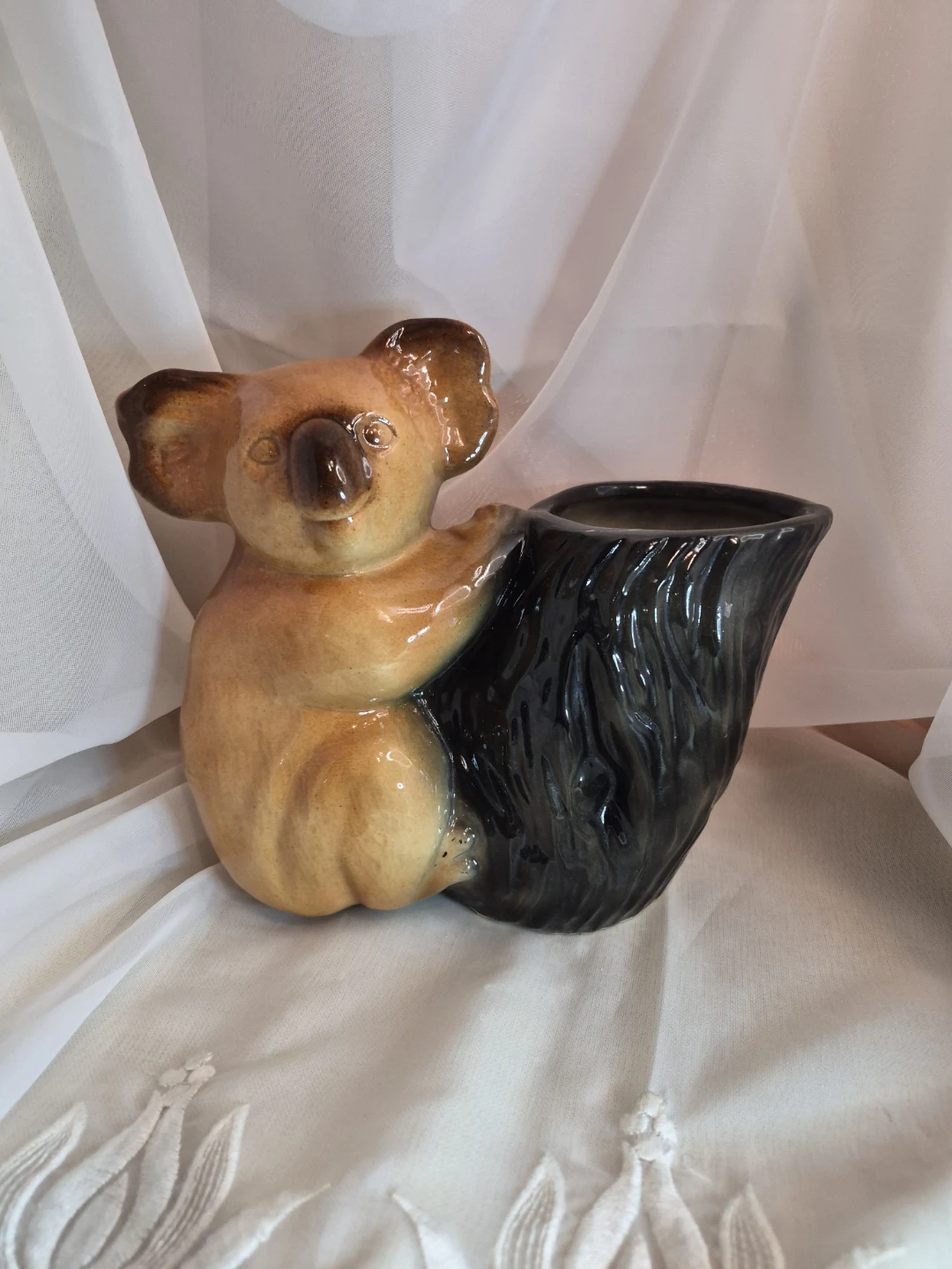 So Cute Vintage Large Ceramic Koala Bear Planter - photo 2