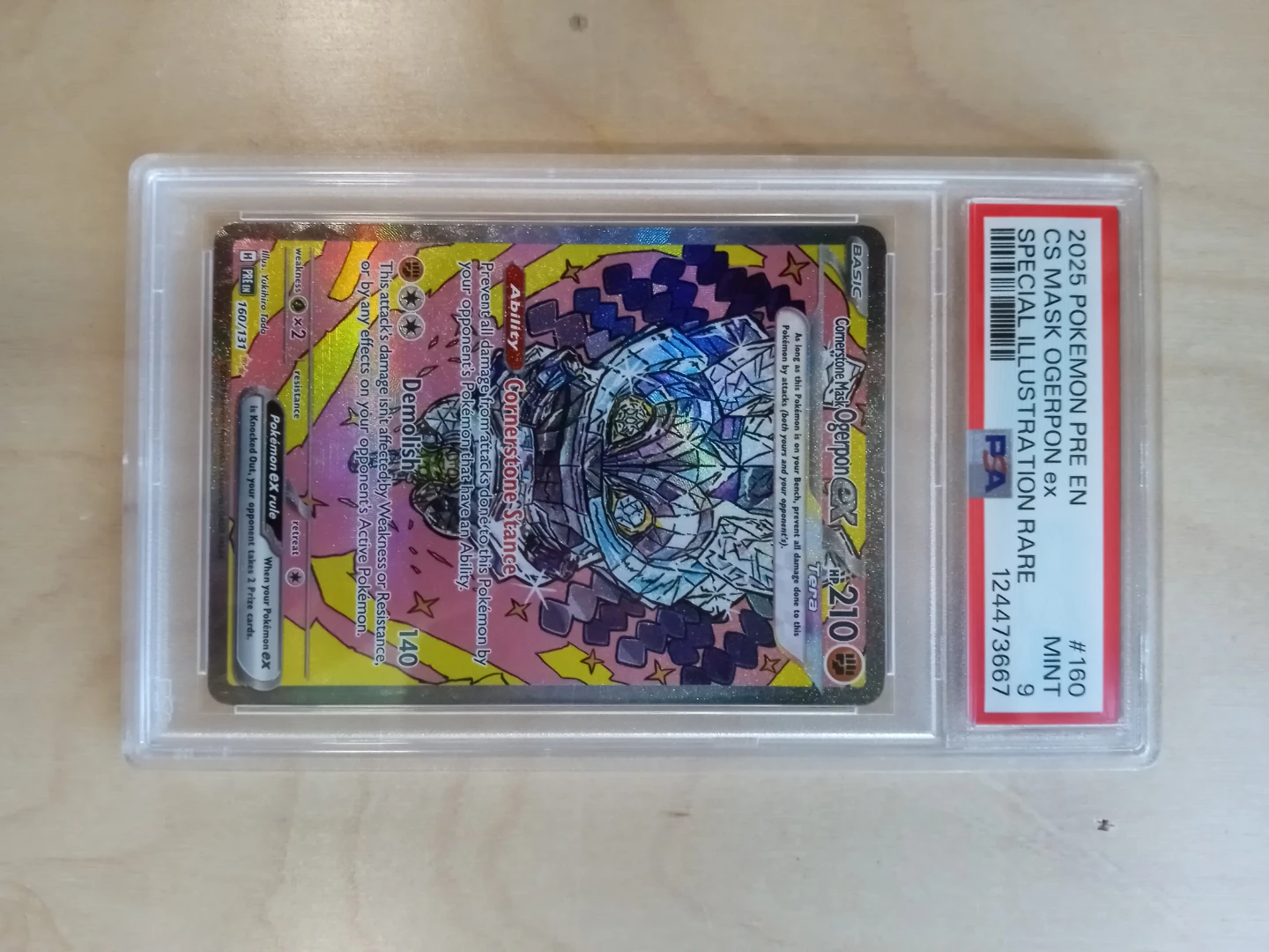 PSA 9 Cornerstone Mask Ogerpon ex 160/131